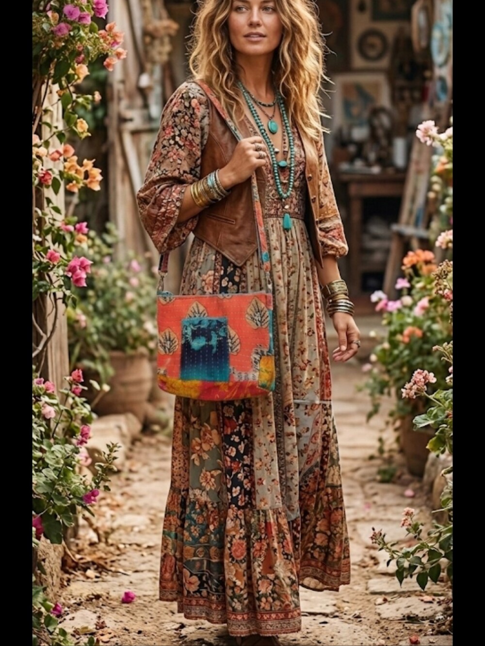 Handmade Kantha Quilt scrap tote bag boho purseboho Artsy Upcycled